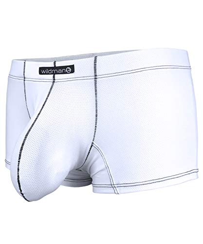 Wildmant Stitch Big Boy Pouch Boxer Brief - White