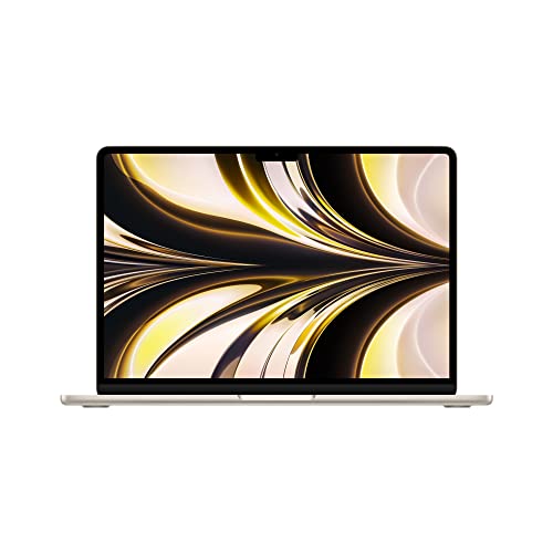 Apple 2022 MacBook Air Laptop with M2 chip: Built for Apple Intelligence, 13.6-inch Liquid Retina Display, 8GB RAM, 256GB SSD Storage, Backlit Keyboard, 1080p FaceTime HD Camera; Starlight