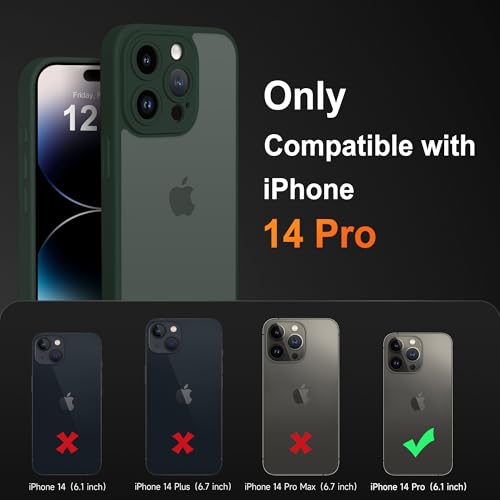 Mootobo for iPhone 14 Pro Case 6.1-Inch, Matte Shockproof Bumper Phone Cover - Image 2