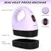 eSeedy Mini Heat Press Machine, 3 Heat Settings& Fast Heating, 15 Mins Auto-Off, Insulated Safety Base, Mini Iron for Crafting, T Shirts, Hats, Heating Transfer Projects (Purple)