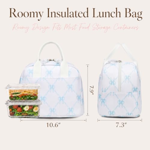 Image of LOVELYWIND Lunch Box for Women Cute Lunch Bags for Women Lunch Tote Bags Reusable Insulated Lunch Box Large Capacity Reusable Insulated Cooler for Work or Travel Gifts or Beach