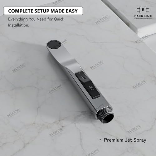 Image of Backline Jet Spray for Toilet | ABS Health Faucet Hand Gun | Leak Resistant Handheld Jet Sprays for Bathroom Hygiene | Water Saving Toilet Jet Spray Gun Only (Chrome Glossy)