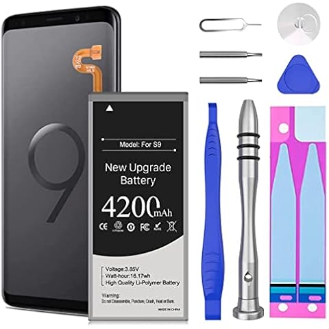 Galaxy S9 Battery【4200mAh】,(Upgraded) Compatible with Samsung Galaxy S9 Battery Replacement for Galaxy S9 G960U G960F G960W EB-BG960 EB-BG960ABA with Complete Repair Tool Kit Cover