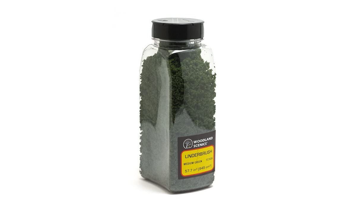 Medium Green Underbrush Clump-Foliage (32 oz. Shaker) Woodland Scenics by Woodland Scenics