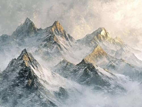 Peinture numéro adulte montagne évasion créative et sérénité sur grande toile