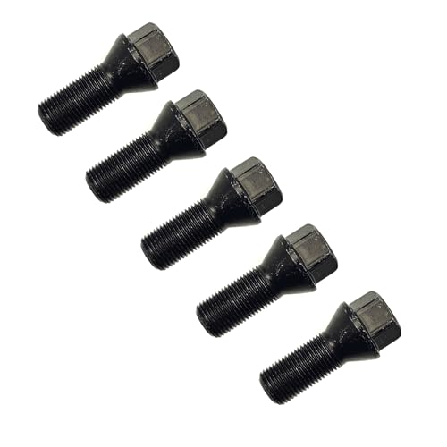 AMCC 14mm x 1.25 Wheel Lug Bolts (5Pcs) Compatible with BMW F30 F35 F10 F25 X3 E70 X5 Replace: 36136781151 36136890324