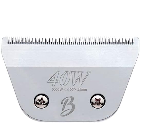Bucchelli Detachable A Series Wide 40 Blade Dog Grooming Clipper Blades Cuts Length 1/100" 0.25mm Japanese High Carbon Steel Dog Grooming Clipper Replacement Blade | Compatible A5 Series(B40W)