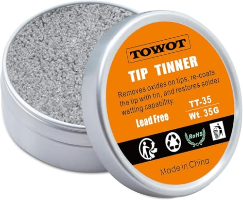 Image of TOWOT Tip Tinner For Electronics Soldering, Iron Tip and Re-Tinning Solution,35g