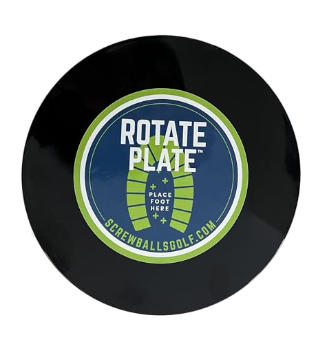 Rotate Plate Training Aid, 8 inches, Golf Swing Follow Through Tool from Screwballs Golf