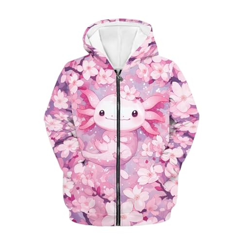 Image of Unisex Zipper Sweatshirt Boys Girls Hooded with 2 Pocket Pullover Hoodies for 6-16Y Kids