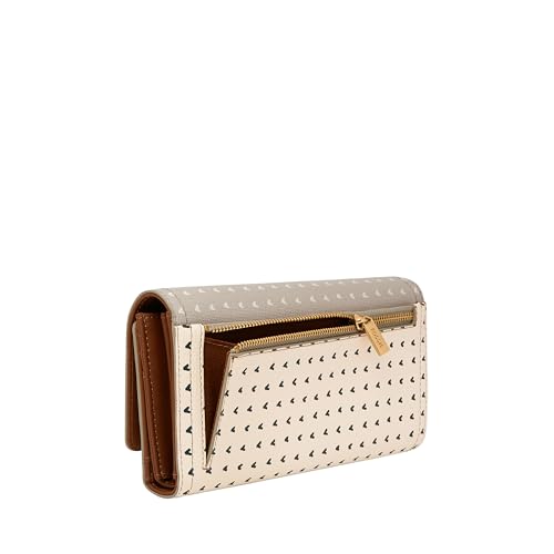 Image of Fossil Women's Logan Leather Wallet RFID Blocking Flap Clutch Organizer