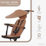 Poussette Evolur Cruise Rider avec auvent, poussette parapluie légère avec pliage compact, facile à transporter - Cognac