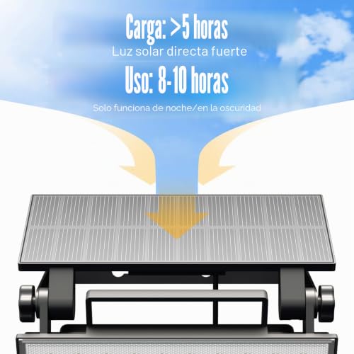 Foco solar exterior con sensor de movimiento 1000LM para jardin 2