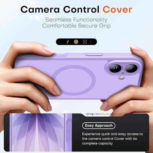 Coque iPhone 17 violet clair TAURI compatible MagSafe avec protection d'objectif photo intégrée - 2