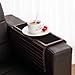 GEHE Sofa Arm Tray Table for Couch Flexible/Foldable Sofa Tray Couch arm Table Perfect for Drinks Snacks Remote Control or Phone Great arm Tray for Couch armrest (Mahogany)