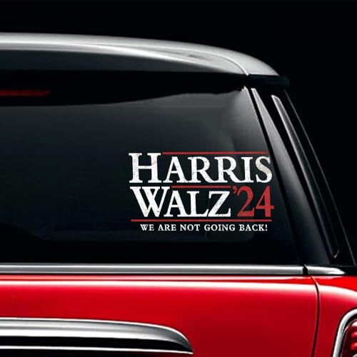 Kamala Harris Walz Adesivo per auto impermeabile Kamala adesivo per finestrino auto paraurti in PVC stampato su entrambi i lati adesivo per le elezioni di Harris Waltz 2024 per parete del veicolo