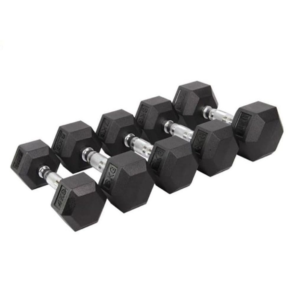 Set de Mancuernas Hexagonales de Cross Training Viok Sport 2,5-20kg - Acero y Caucho para Ejercicios de Musculación en Casa o Gimnasio