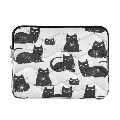 Funda para portátil compatible 13-14 pulgadas negra acolchada miniatura 1