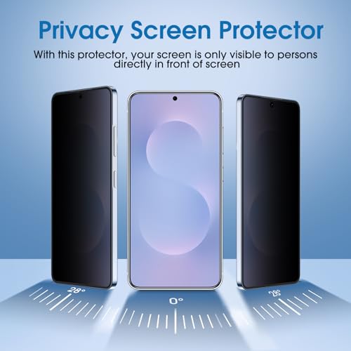 Image of amFilm OneTouch for Samsung Galaxy S25 Edge 6.7 inch Privacy Screen Protector | Auto-Alignment, 30s Install, Bubble Free,Scratch & Drop Protection, Privacy Protection, Lens Protector, 2+2 Pack (S25E-6.7'')