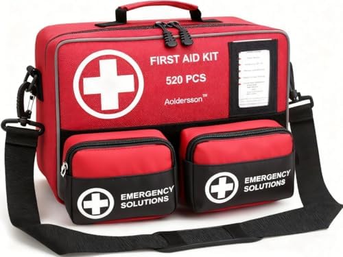 520 Piece Large First Aid Kit – Emergency Survival Kit for Car, H...