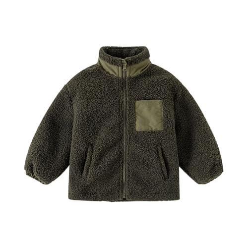 Girls Warm Jacket for Kids Boy Boys' Fall Winter Thickened Particulate Fleece Collar Patchwork Top Coat 2025 New