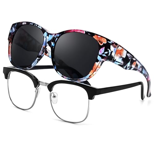 LVIOE Fit Over Sunglasses for Women Men Polarized Wear Over Eyeglasses with UV400 Protection LS5779