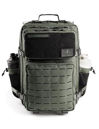 RUGSAK ALPHA | Taktischer Rucksack [20-45L] Wasserdicht & EXTREM Robust | Militär Survival Backpack | für Outdoor Arbeit Wandern Camping und Gym | Molle Reiserucksack Herren & Damen (Steel Gray)