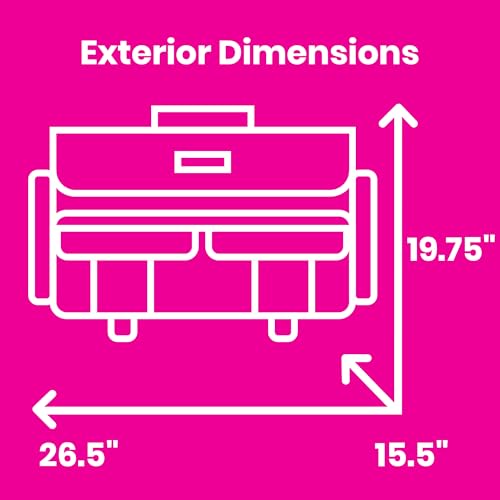 Everything Mary XXL Rolling Sewing Machine Case – Black Floral Wheeled Craft Bag – Compatible with Large Brother & Singer Machines – Durable Travel Storage Tote