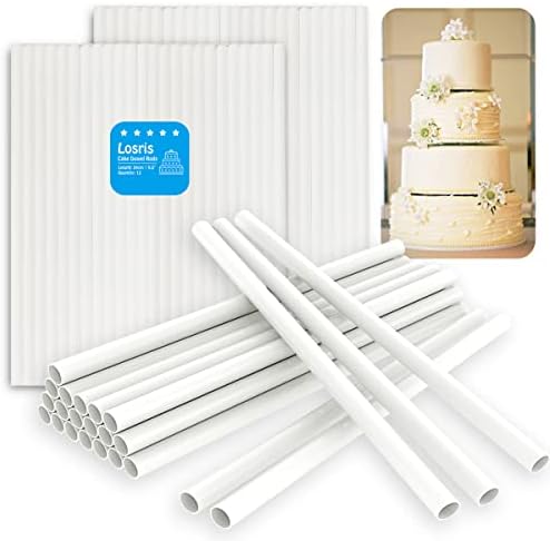 New-4 Pieces Plastic White Cake Dowel Rods For Tiered Cake Construction And Stacking - View #2
