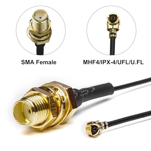 Cable coaxial SMA hembra a U.FL MHF4 15cm x5 miniatura 3