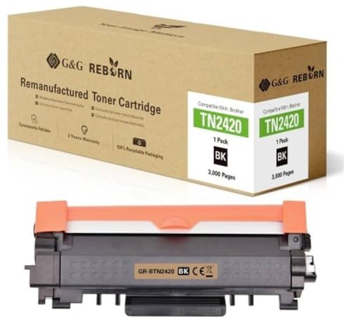 G&G Reborn Toner compatible avec Brother HL-L2310D, HL-L2350DW, DCP-L2530DW, MFC-L2710DW, MFC-L2710DW Noir Rendement élevé de 3000 pages