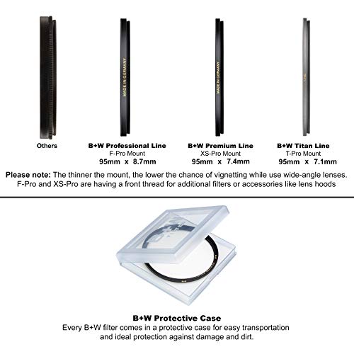 B + W 95mm UV Protection Filter (010) for Camera Lens – Standard Mount (F-PRO), E Coating, 2 Layers Resistant Coating, Photography Filter, 95 mm, Clear Protector - Thumbnail 7