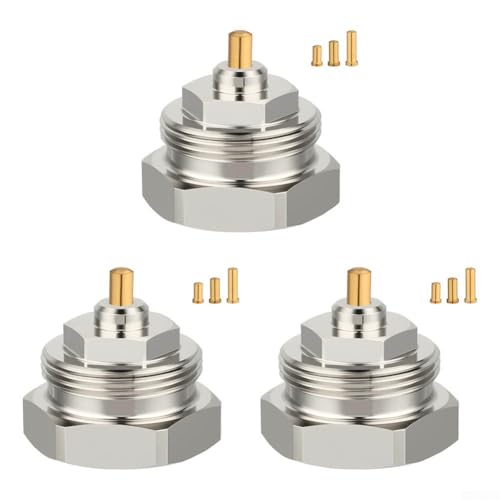 TONIXY Juego de 3 adaptadores de válvula termostática M30 x 1,0 a M30 x 1,5, construcción de latón para válvulas de radiador Oventrop, compatible con termostatos inteligentes