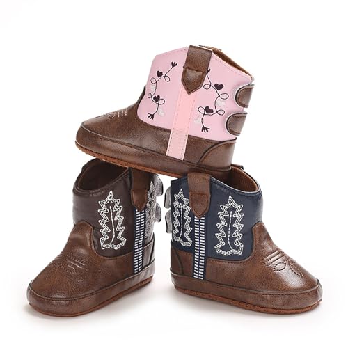 Leather Soft Booties for Kids Baby Toddler Girls Boys Western Cowboy Short Boots Outdoor Soft Sole Slip On Flat Shoes2