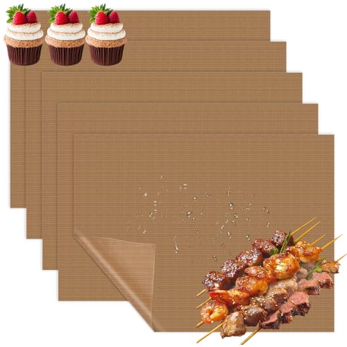 Staranry 5 Pezzi Carta Forno Riutilizzabile, 30 x 40 Cm Carta Da Forno per Trasferimento a Caldo, per Cottura Al Forno, Cottura, Stiratura, Stampa, Spessore 0,11 mm