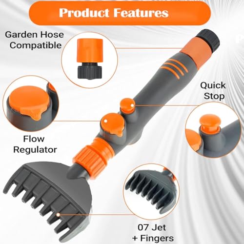 Denash Pool-Spa-Filterkartuschenreiniger, Pool-Kartuschenfilterreiniger, Entfernt Schmutz von Poolfiltern in Sekunden, Filterreinigungsstab-Werkzeug für Whirlpools