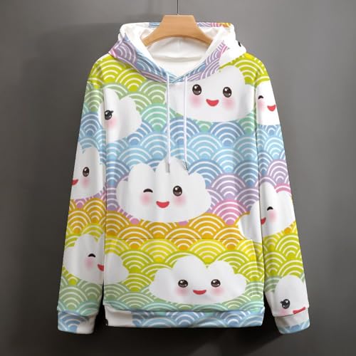 Hoodie mignons nuages UMENG pull à manche longue idéal pour le cocooning