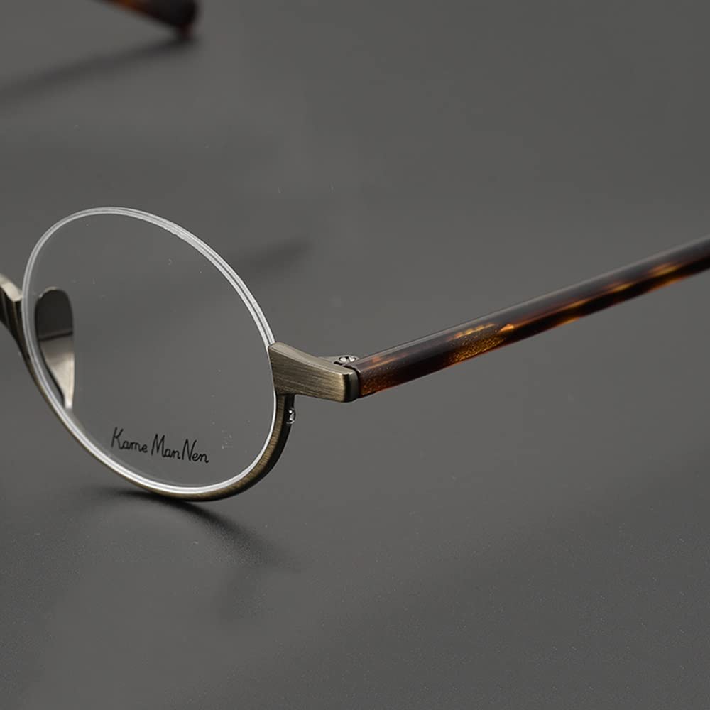 Gafas De Lectura Semi Sin Montura Vidrios De Lectura Redondos Grandes Sin Marco Gafas Presbicia 2.5 Ayudas Visuales Anti Luz Azul (Size : Diopter+2.5)