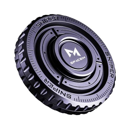 Fidget Spinner 2-in-1 Toy for Adults Kids, Metal Fidget Toy with Stainless Steel Bearing for High Speed Silent Spin & Sliding Sensory Haptic, ADHD Autism Stress Relief Anxiety Reducer for Office Desk