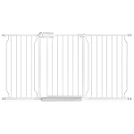 Fairy Baby Extra Wide Baby Gate for Dogs Pressure Monuted Safety Gate for Living Room, Fits 62 Inch to 67 Inch with Pressure Mounted Extention Kit, White