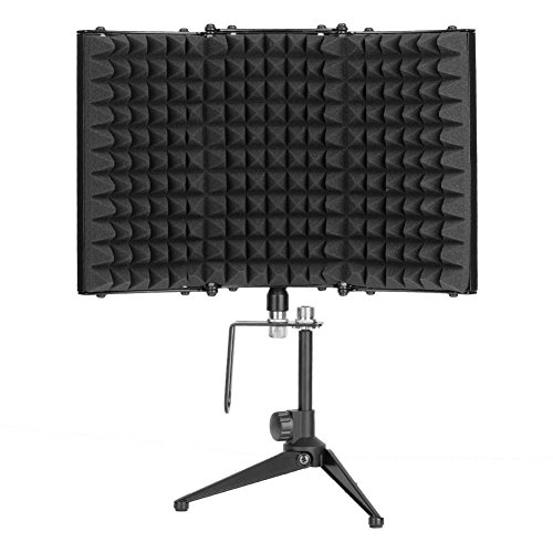 Separador pantalla fonoabsorbentes, ajustable para micrófono apantallamiento aislante micrófono plegable schermata acústica insonorizar con soporte