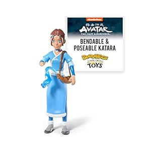 BendyFigs The Noble Collection Avatar Katara – Noble Toys 18 cm Bendable Posable Collectible Doll Figura con Soporte y Mini Accesorios