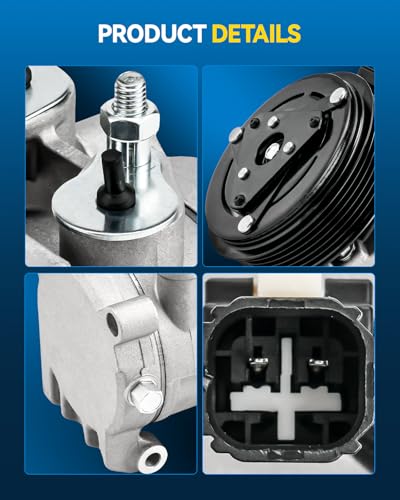 Image of PHILTOP YCC472 Air Conditioner AC Compressor with Clutch for Ford Mustang 2015-2022 5.2L, 2011-2017 5.0L