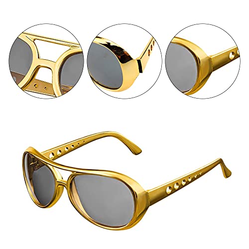 NewZC Suvoir Costume Set Gold Dollar Necklace & Ring Glasses Personality Hip Hop Costume Kit Men 80s For Carnival Accessories Theme Parties - Image 5