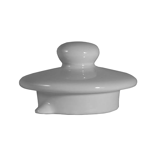 Miniatura 3 de Service Ideas TPCE16WH - Tetera de cerámica con infusor extraíble, 16 onzas, diseño inglés, color blanco