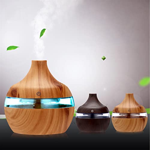 Vase Humidifier, 7 Colors Light Change Air Aroma Essential Oil Diffuser Led Aromatherapy Humidifier, 300Ml Auto Shut Off Quiet For Bedroom Air Sprayer For Home Travel Decor (Yellow) #TOP20