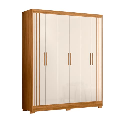 Catálogo para Comprar On-line Roperos Walmart , tabla con los diez mejores. 47 MUNDO IN MUEBLES Ropero Castilla 3703 Natural Blanco | 6 Puertas y 2 Cajones | Amplio Espacio de Almacenamiento | Estructura de MDP y Tiradores de Metal | Diseño Moderno y...