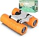 Fernglas für Kinder 8x21 Vergrößerung,Geschenke Junge Mädchen 3-10 Jahre, Stoßfestes fernrohr Kinder Outdoor Spielzeug Geburtstagsgeschenk für Vogelbeobachtung, Wandern,Sport (Orange)