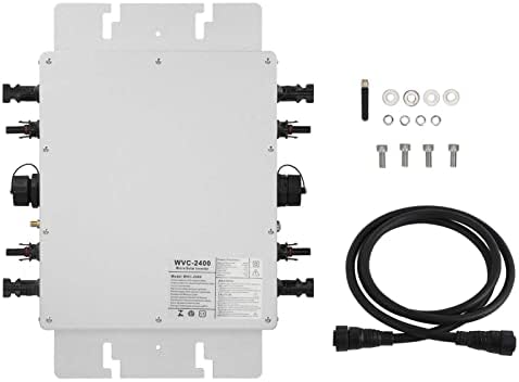 LIULDASHUN Wvc 2400 Solar Grid Tie Micro Inverter 2400W, Efficient Power Conversion WiFi Control Self Cooling Aluminum Alloy Grid Tie Micro Inverter, Ideal for Home Solar Energy Systems