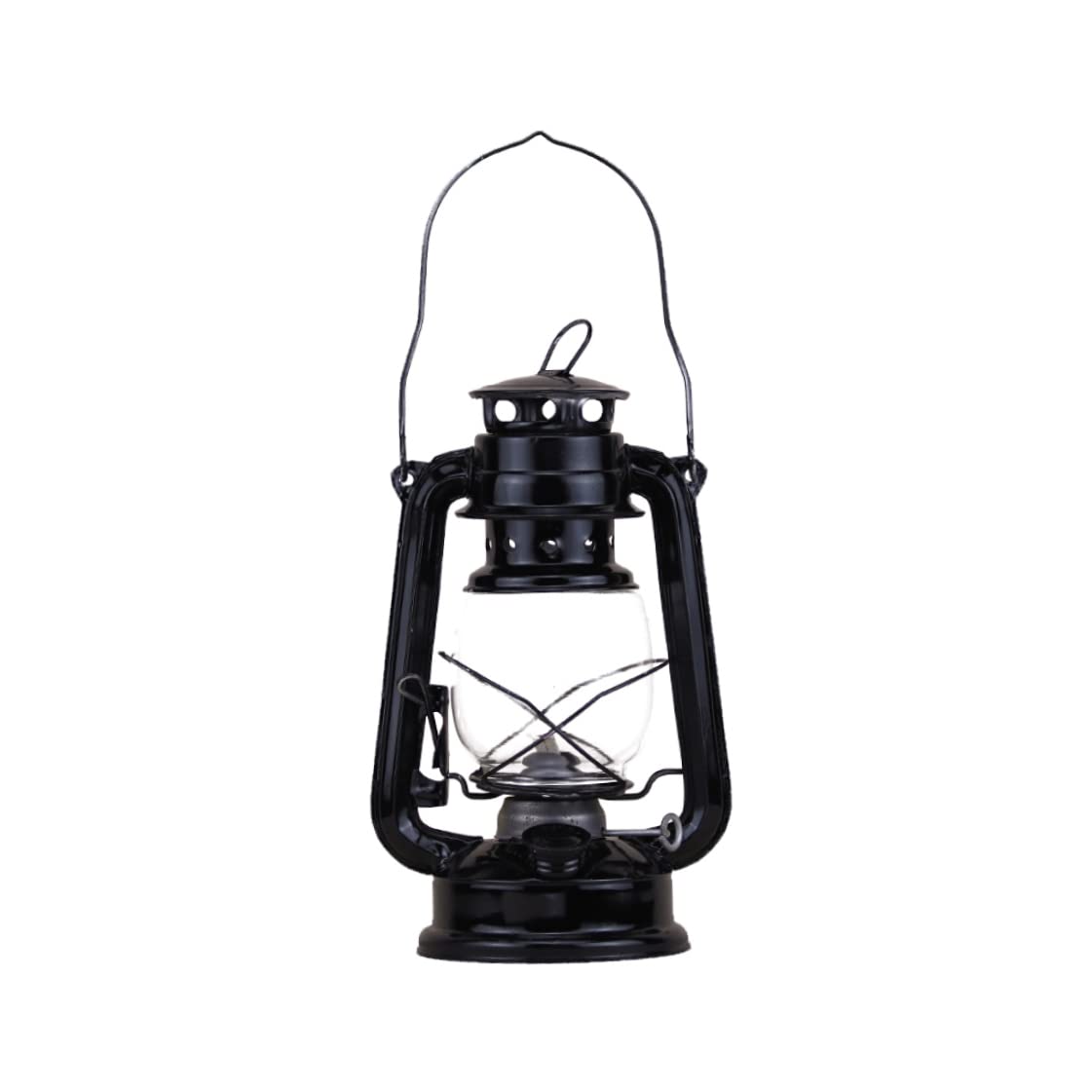 Enbebamd 19.5Cm Retro Kerosene Lamp Vintage Portable Camping Oil Burning Lantern Outdoor Lights Black Lamp
